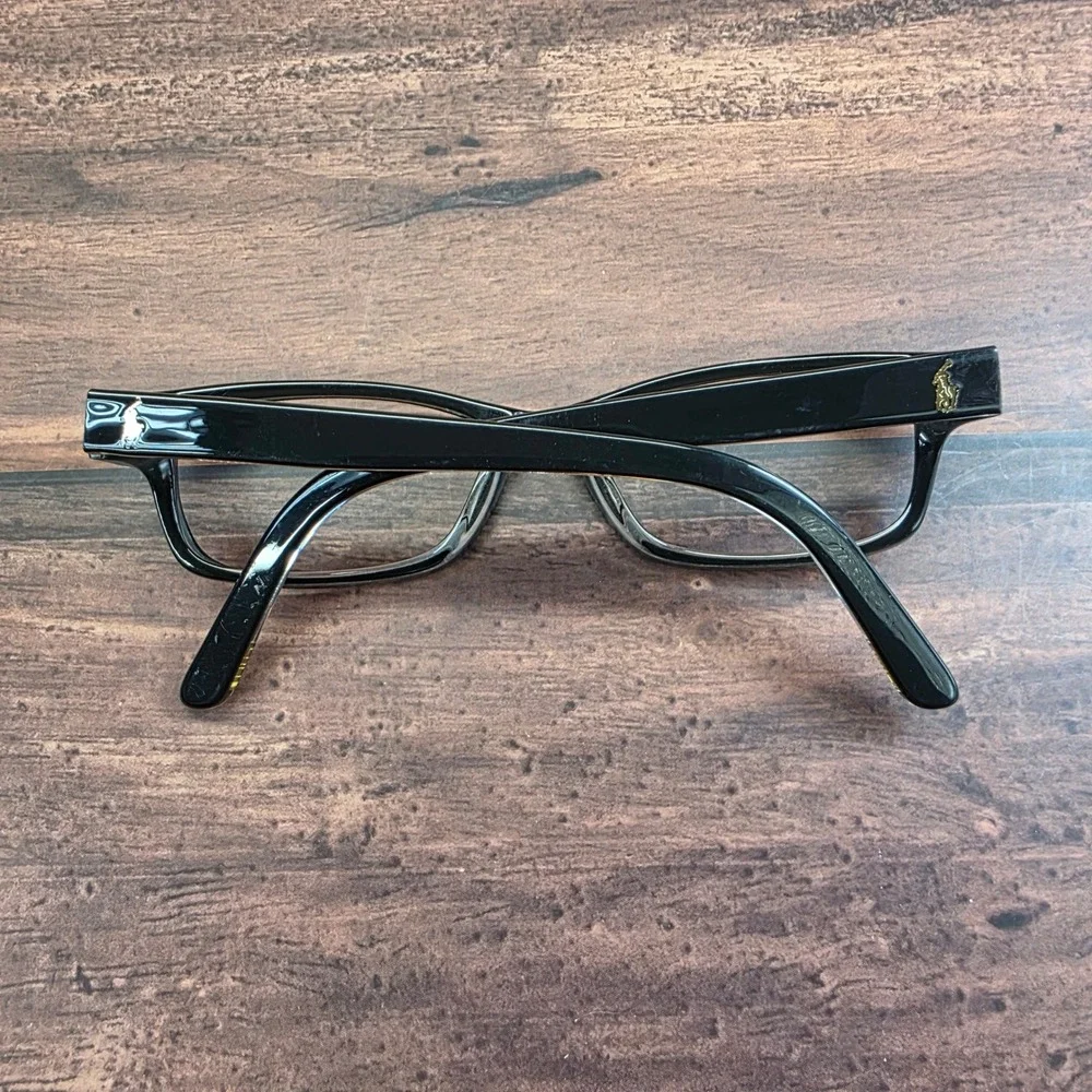 Polo Ralph Lauren 8518 541‎ Black Clear Rectangle Eyeglass Frames 46-15-125